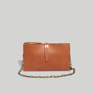 NWOT Madewell The Transport Accordion Leather Crossbody In English Saddle